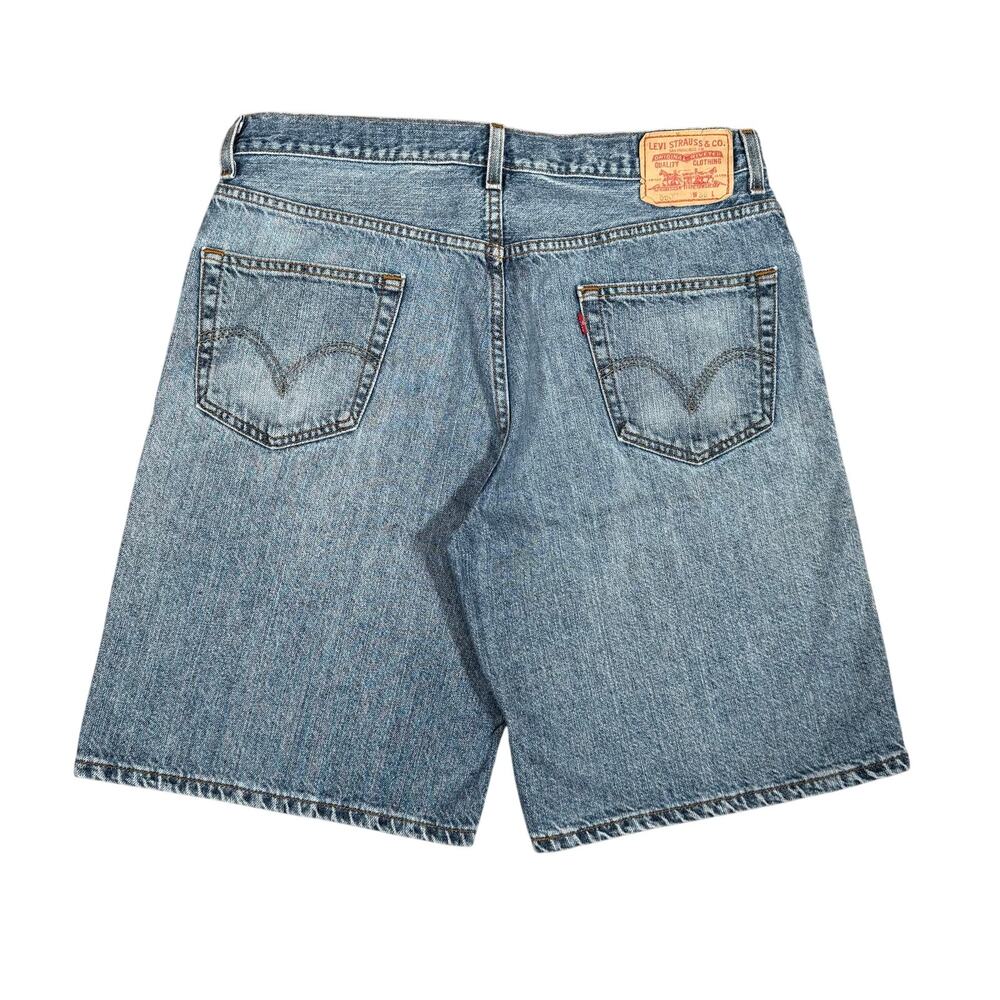 Y2K Levi’s 550 Relaxed Fit Denim Shorts Men’s W36 Light Wash Classic Red Tab